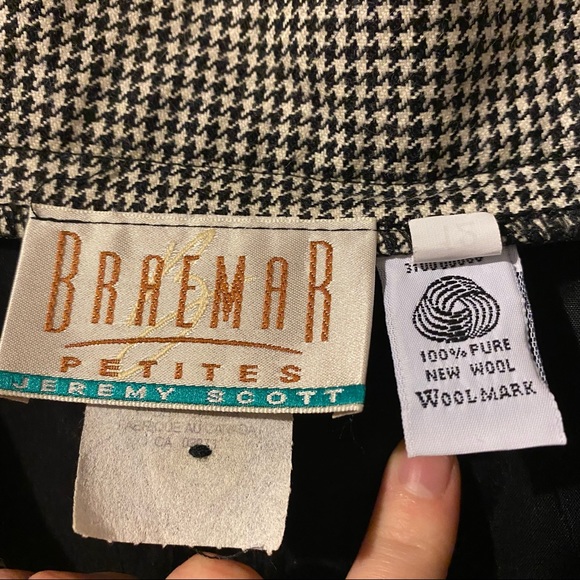 Vintage 100% Wool Houndstooth Trouser Pants - Picture 4 of 4